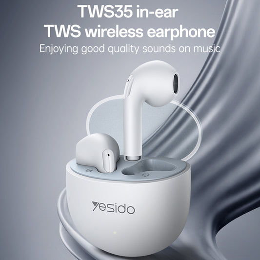 Handsfree Bluetooth Yesido TWS35, TWS, Blanco