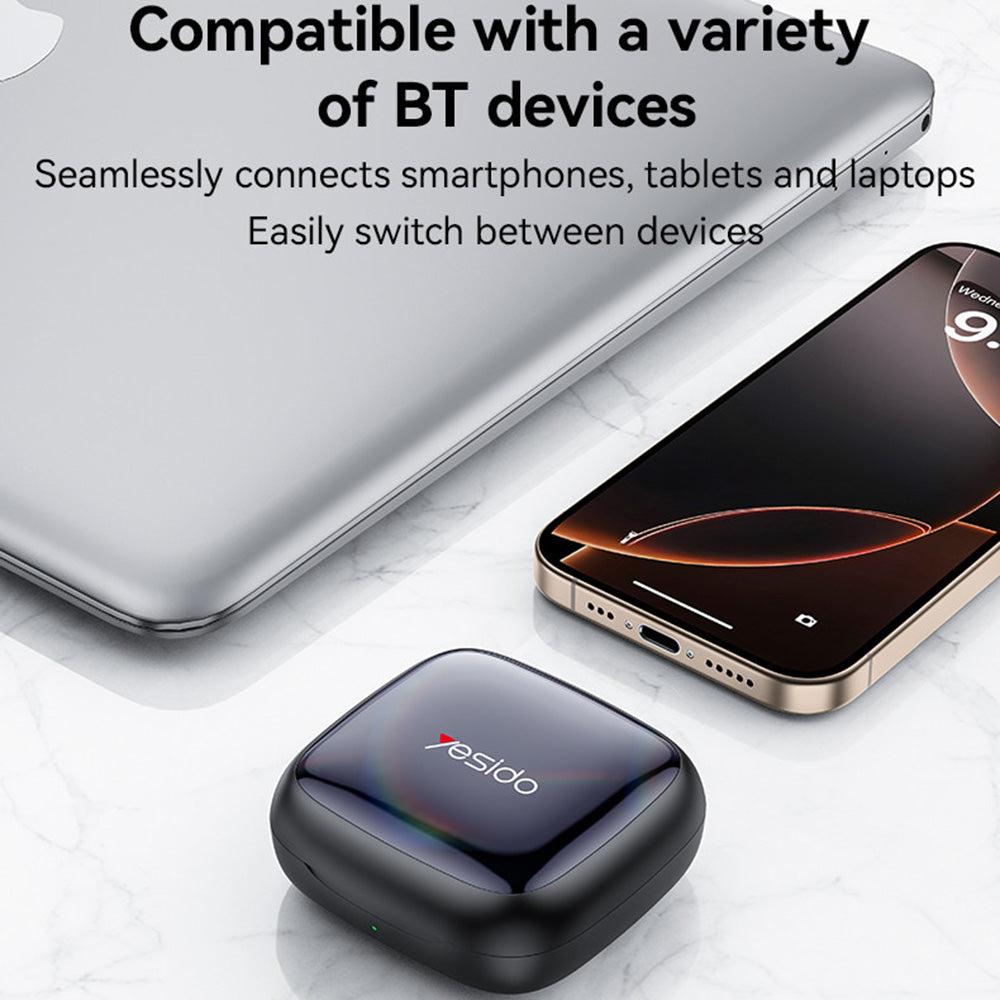 Manos libres Bluetooth Yesido YSP24, TWS, Negro