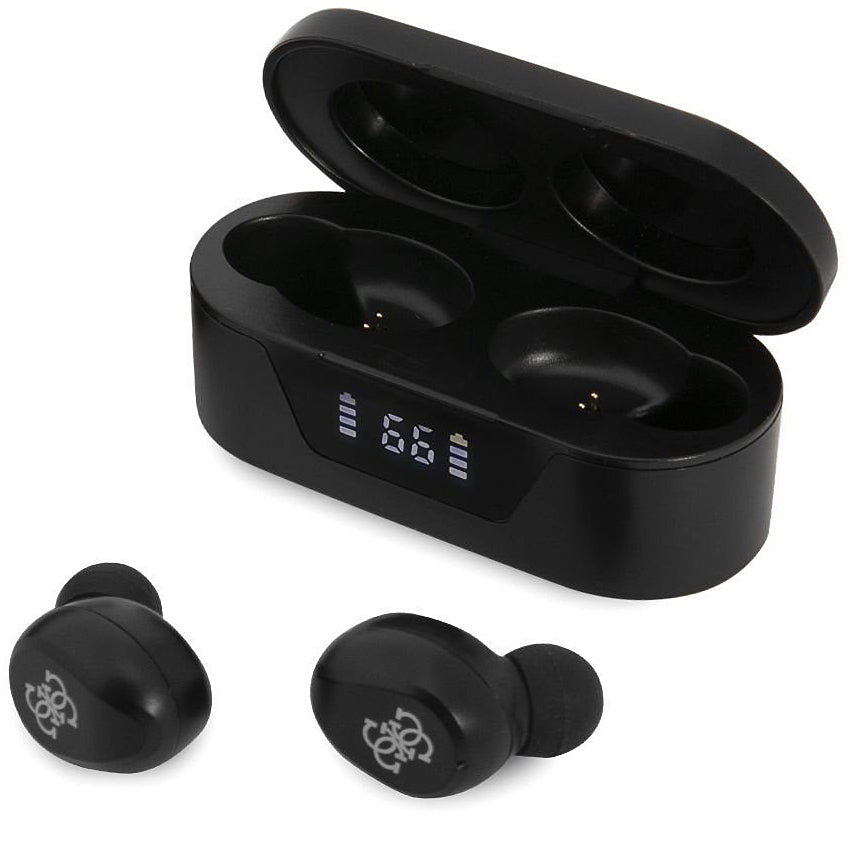 Manos libres Bluetooth Guess Classic Logo, TWS, Negro