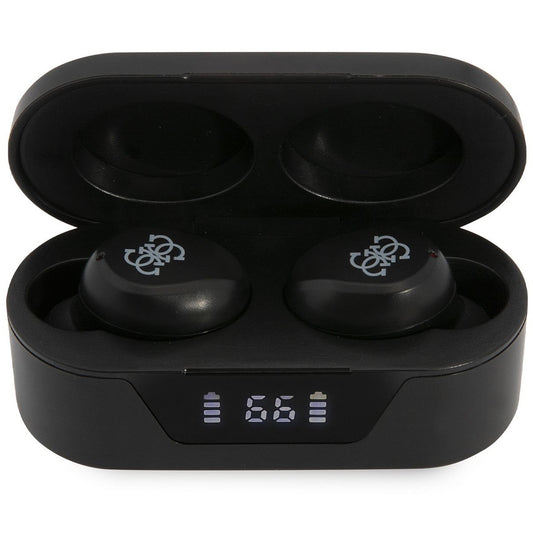 Manos libres Bluetooth Guess Classic Logo, TWS, Negro