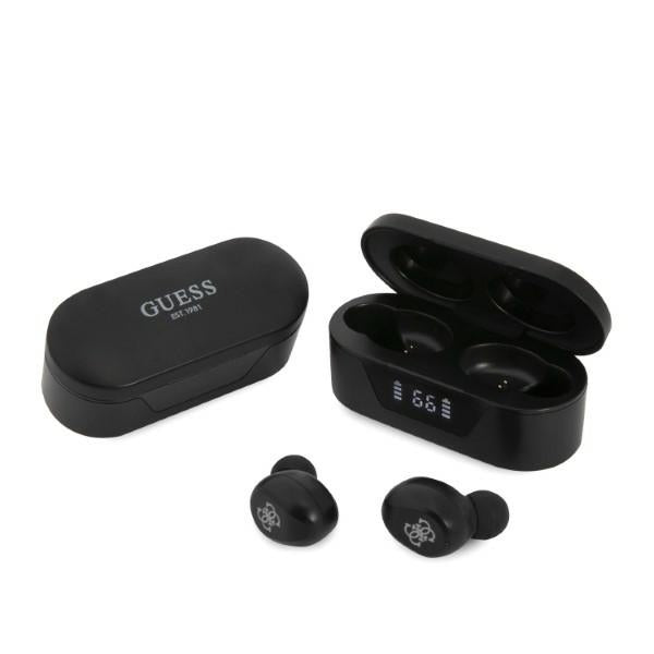 Manos libres Bluetooth Guess Classic Logo, TWS, Negro