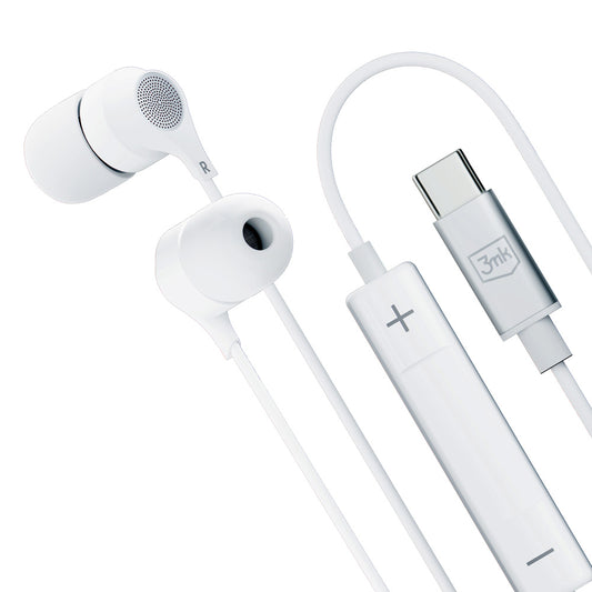 Manos libres USB-C 3MK, blanco