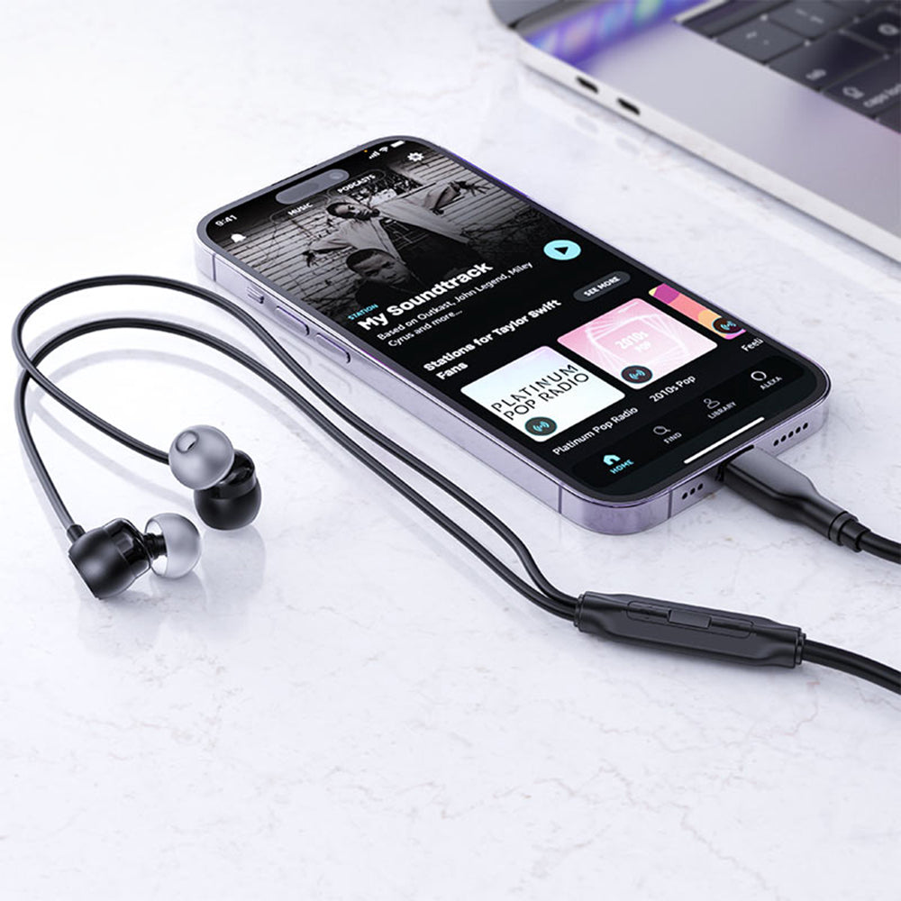 Manos libres USB-C Acefast L8, Negro