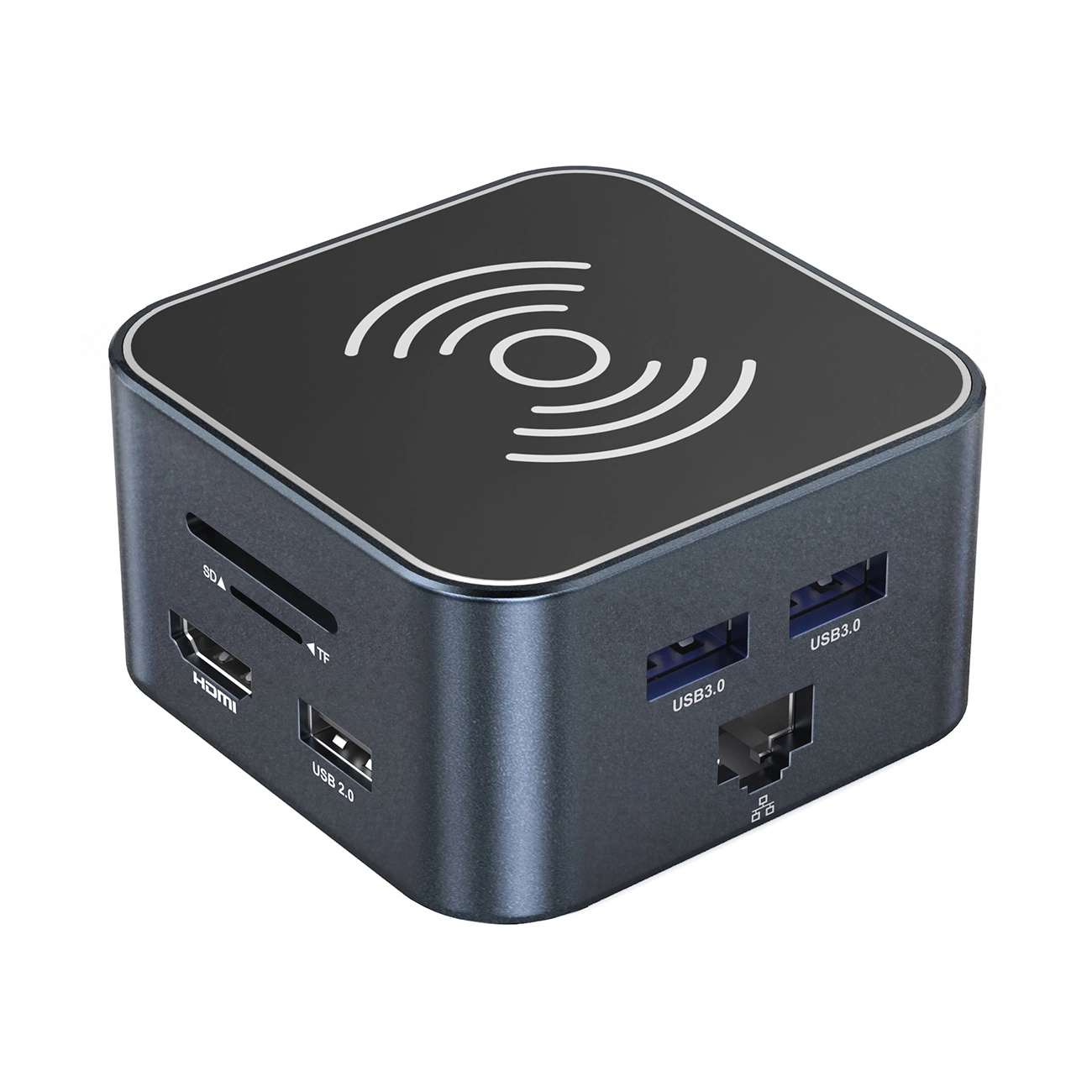 Hub Multifuncional WZK WHBC09Y8S, 12en1, Gris