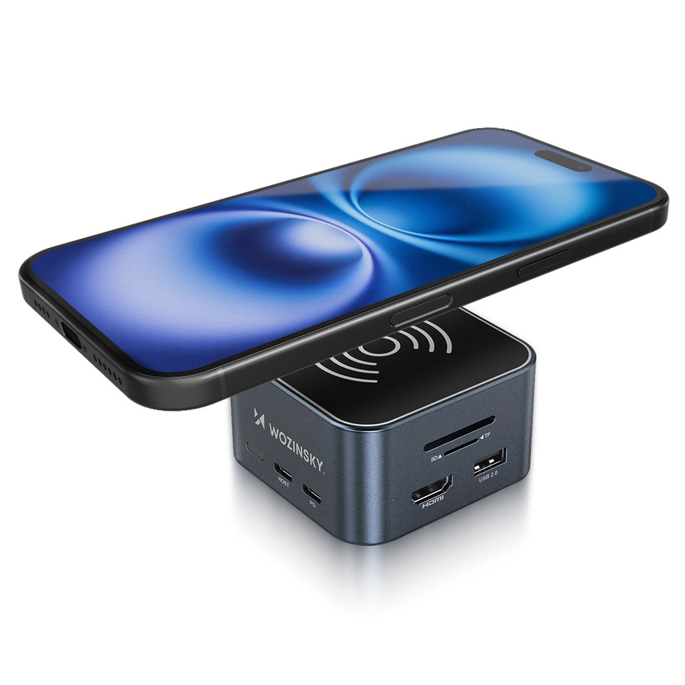 Hub Multifuncional WZK WHBC09Y8S, 12en1, Gris