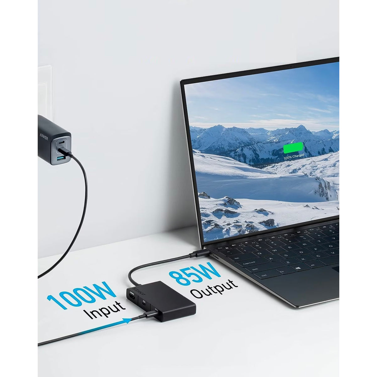 Hub USB-C Anker 332, 2 x USB-A - 2 x USB-C - 1 x HDMI, Negro A8356G11