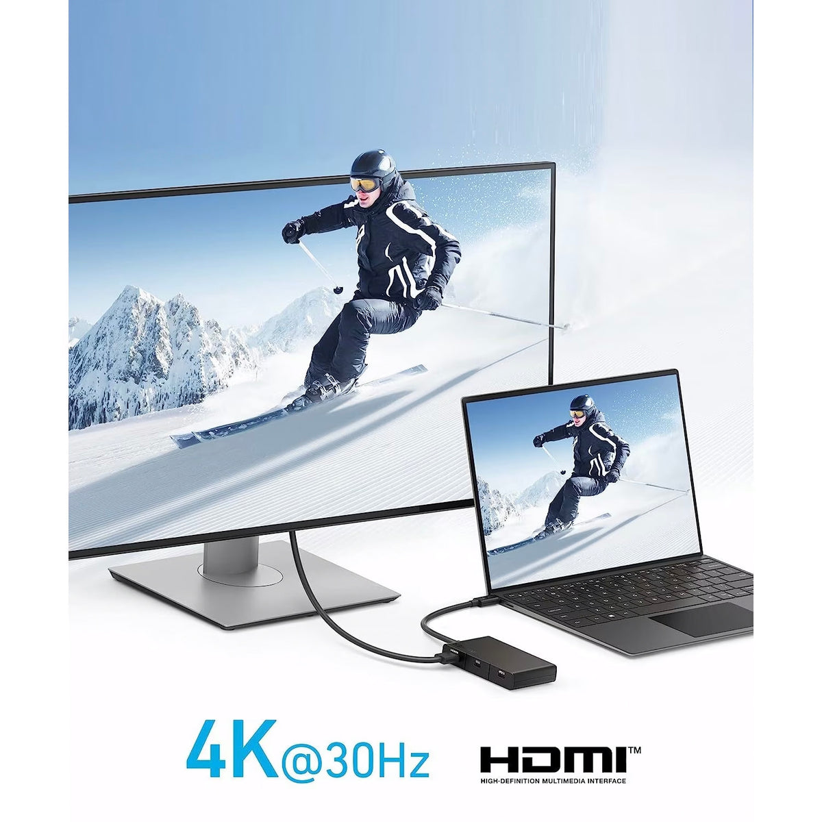 Hub USB-C Anker 332, 2 x USB-A - 2 x USB-C - 1 x HDMI, Negro A8356G11