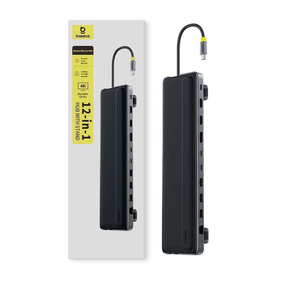 Hub USB-C Baseus EliteJoy EH3, 12 en 1, Gris B00051300111-00