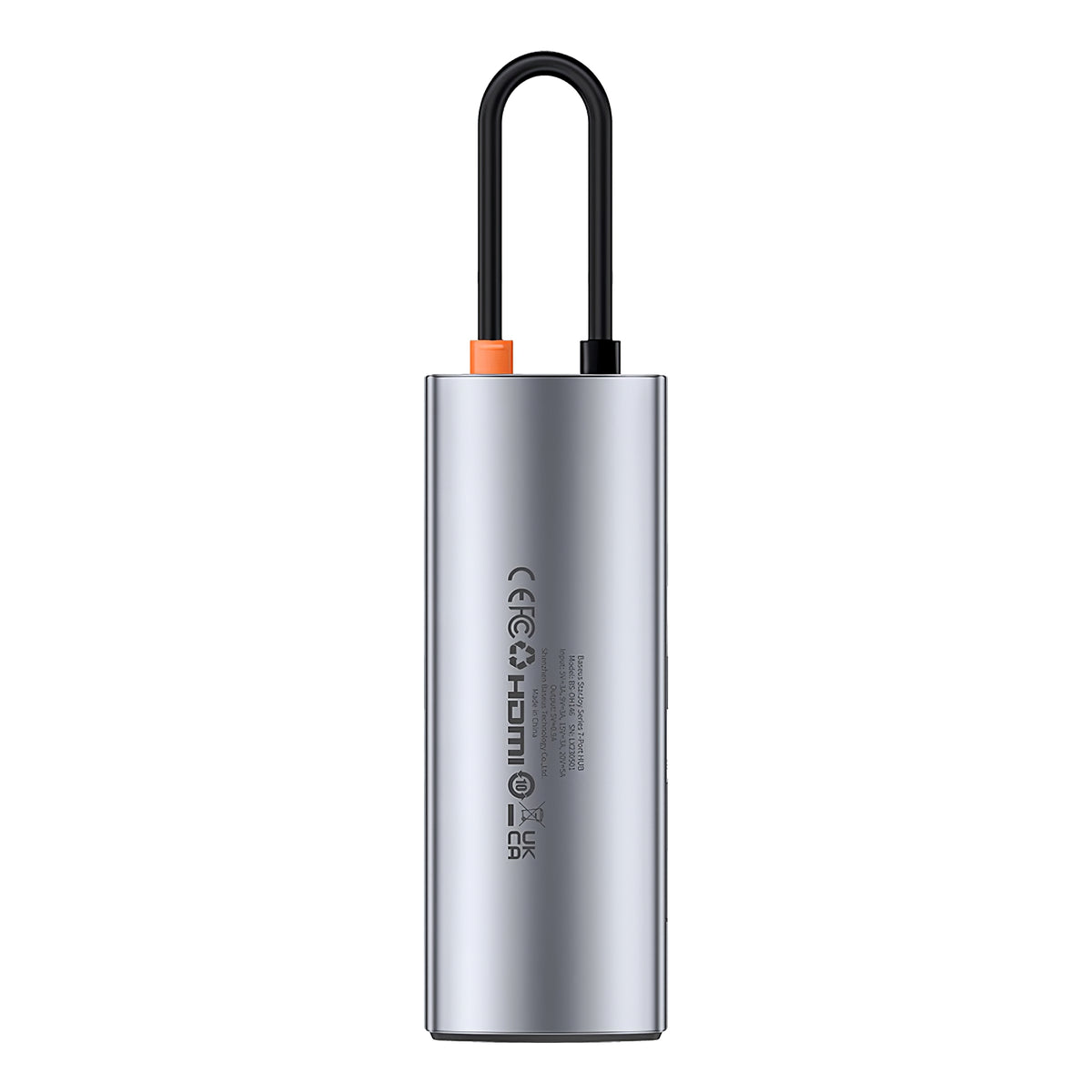 Hub USB-C Baseus Joystar, 3 x USB-A 3.0 - 1 x USB-C - 1 x HDMI - 1 x SD - 1 x microSD, Plateado B00030708811-00