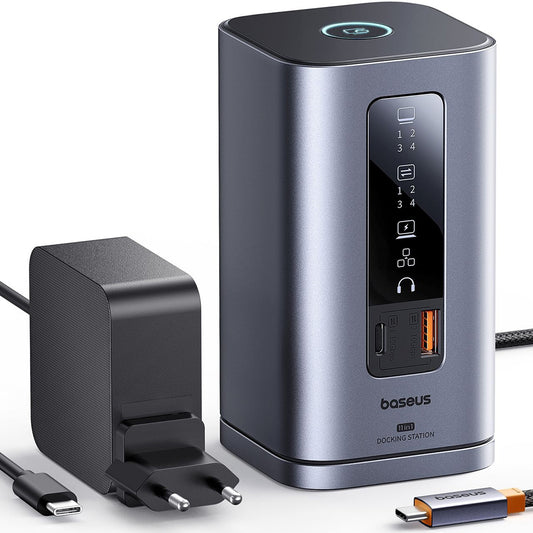 Hub USB-C Baseus Spacemate, 11en1, Gris B0112701