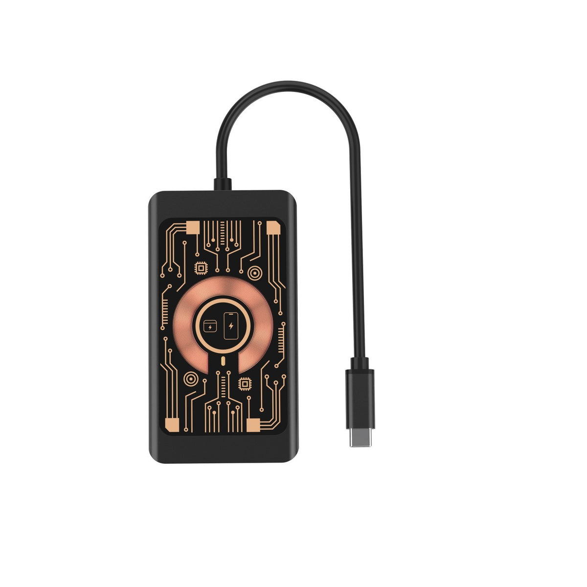 Hub USB-C con Carga Inalámbrica QI Qualo QTPB5-HUB-18, 9en1, Gris
