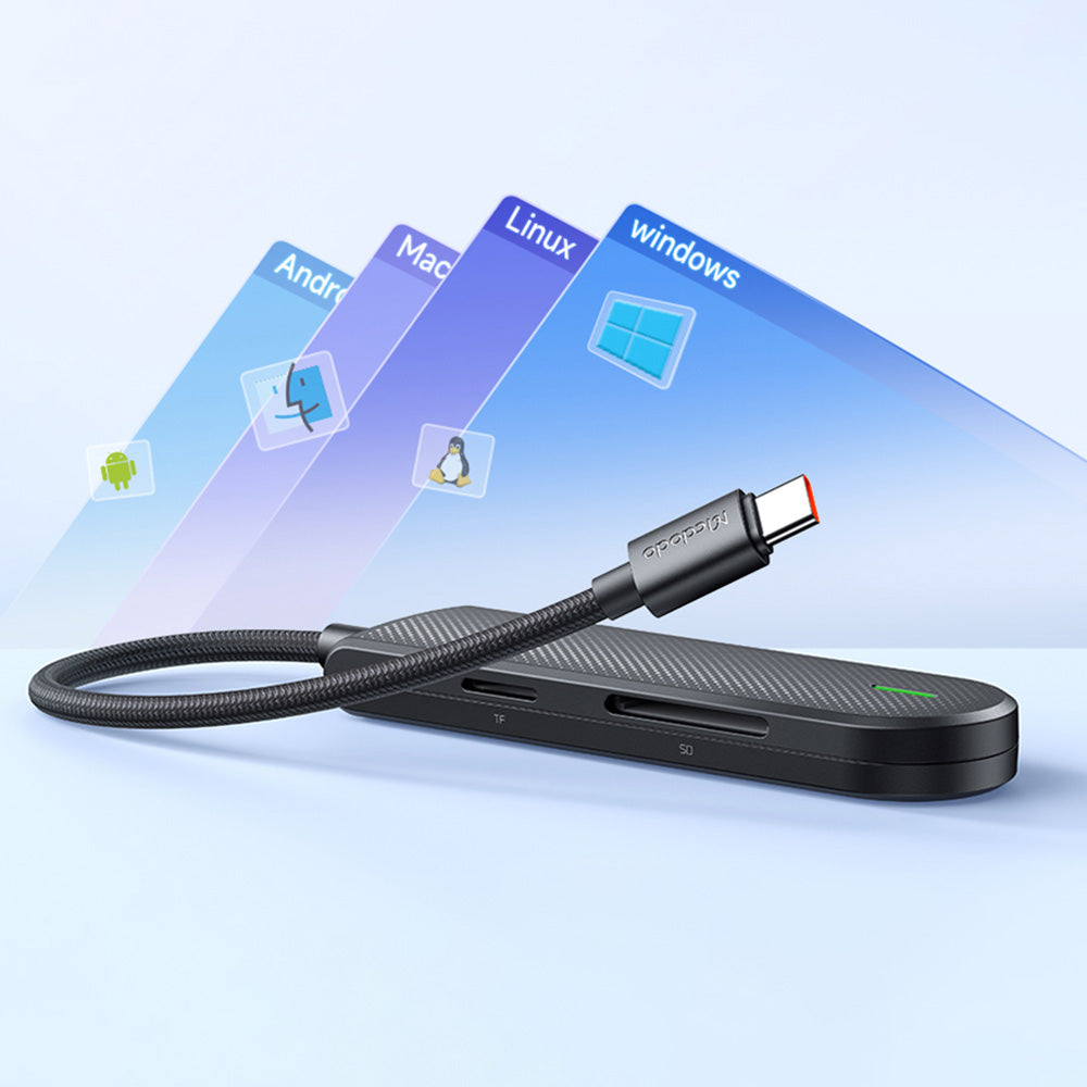 Hub USB-C McDodo HU-1430 Star, 5en1, Negro
