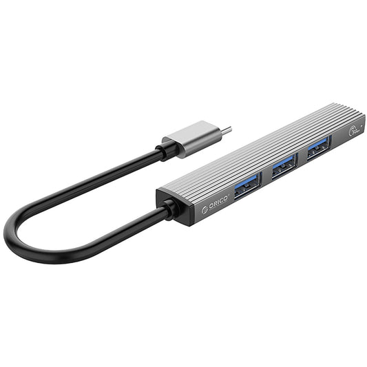 Hub USB-C Orico AH-A13, 1 x USB-A 3.0 - 3 x USB-A, Gris