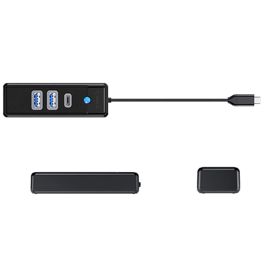 Hub USB-C Orico PWC2U-C3, 2 x USB-A 3.0 - 1 x USB-C, Negro
