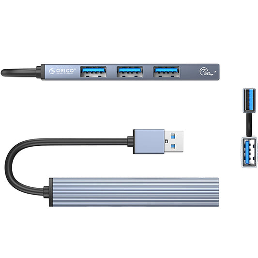 Hub USB Orico AH-A13, 1 x USB-A 3.0 - 3 x USB-A, Gris