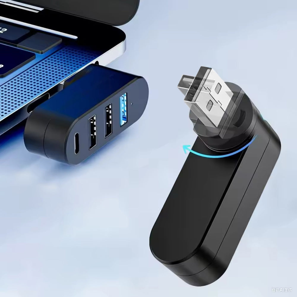 Hub USB Techsuit H17 SplitterNode, 4 en 1, Negro