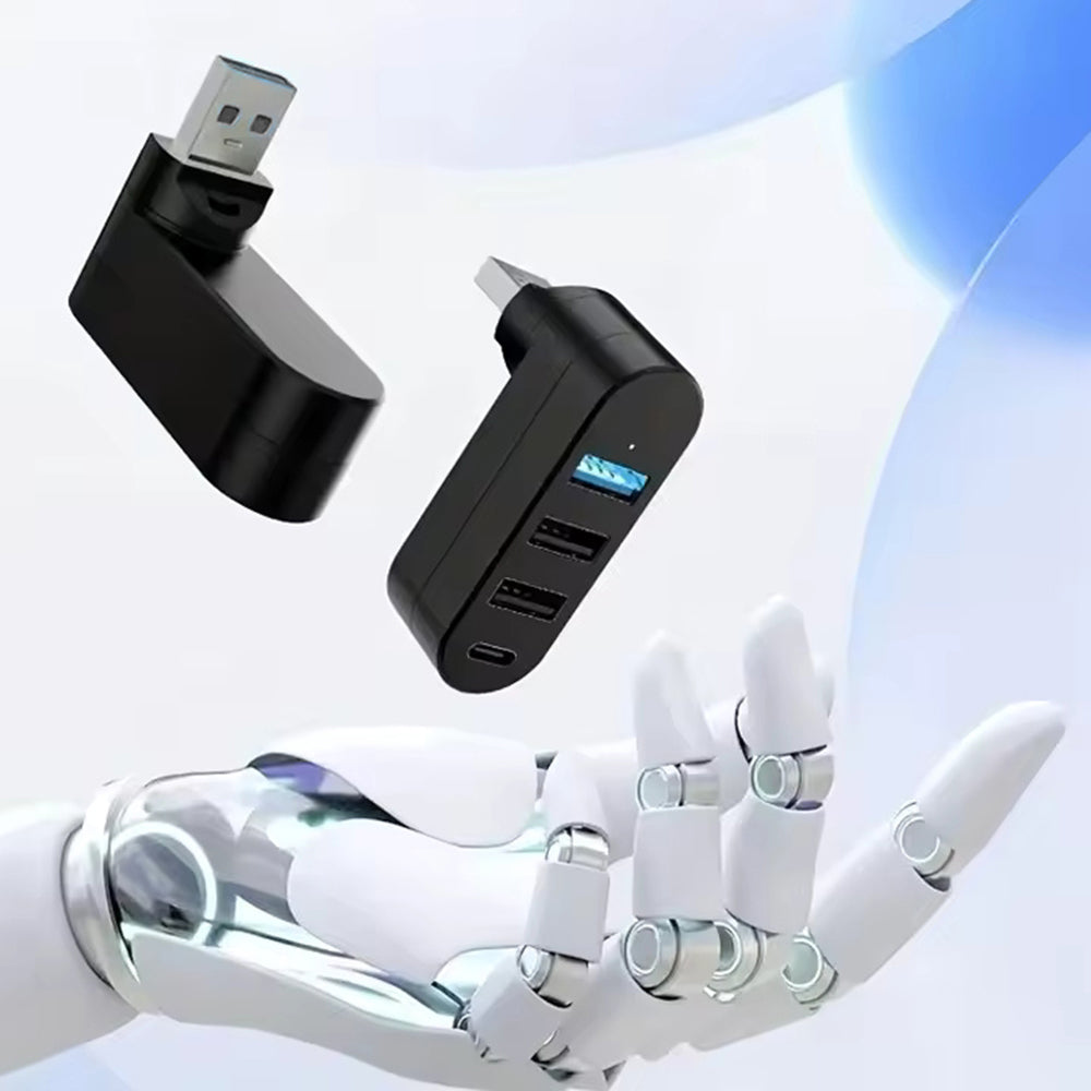 Hub USB Techsuit H17 SplitterNode, 4 en 1, Negro