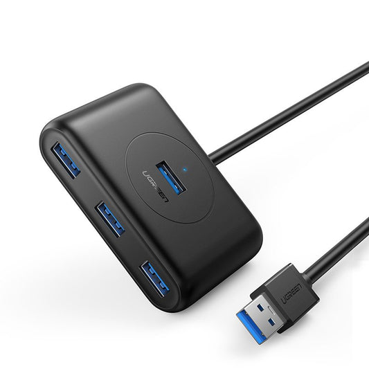 Hub USB UGREEN CR113, 4 x USB-A 3.0, 1m, Negro