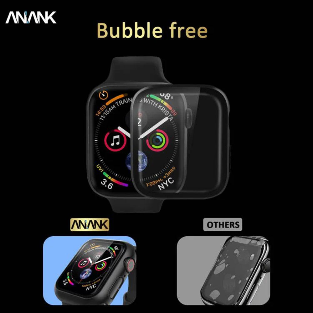 Funda Anank Screen Guard para Apple Watch Series 7 45mm, Negra