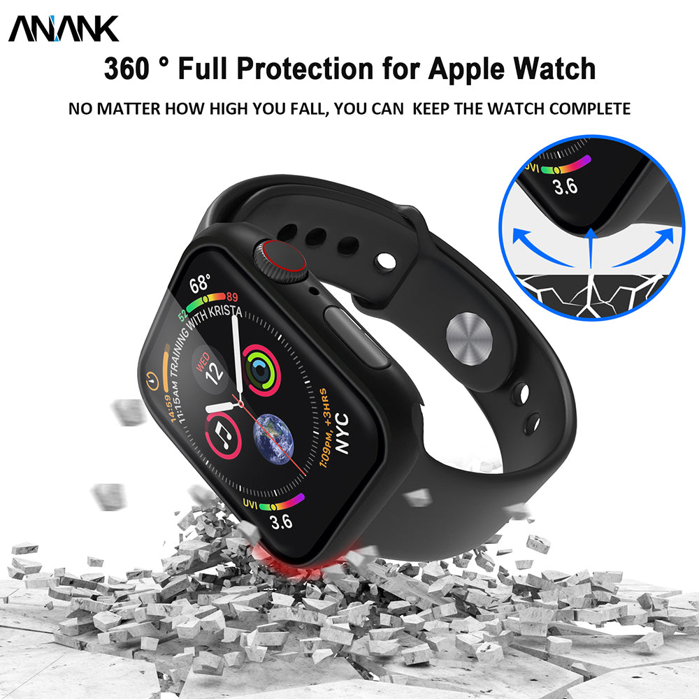 Funda Anank Screen Guard para Apple Watch Series 7 45mm, Negra
