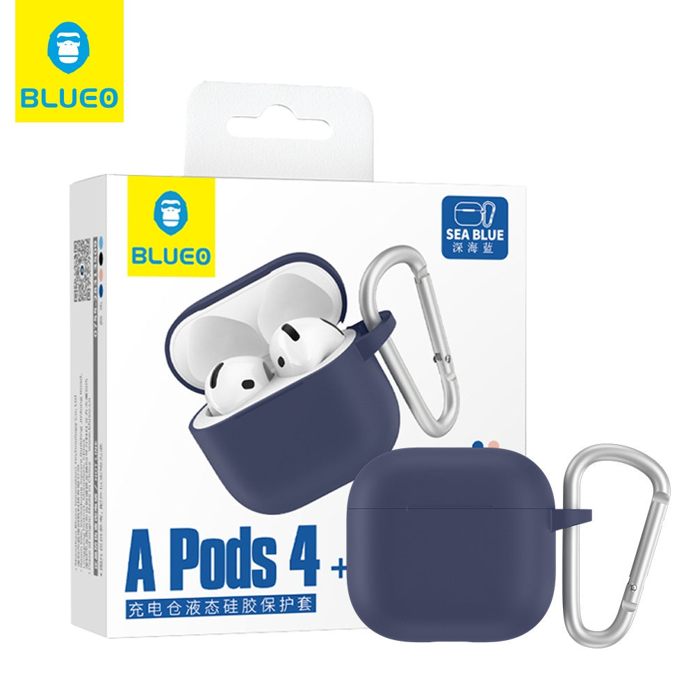 Funda Blueo Liquid para Apple AirPods 4, Azul marino