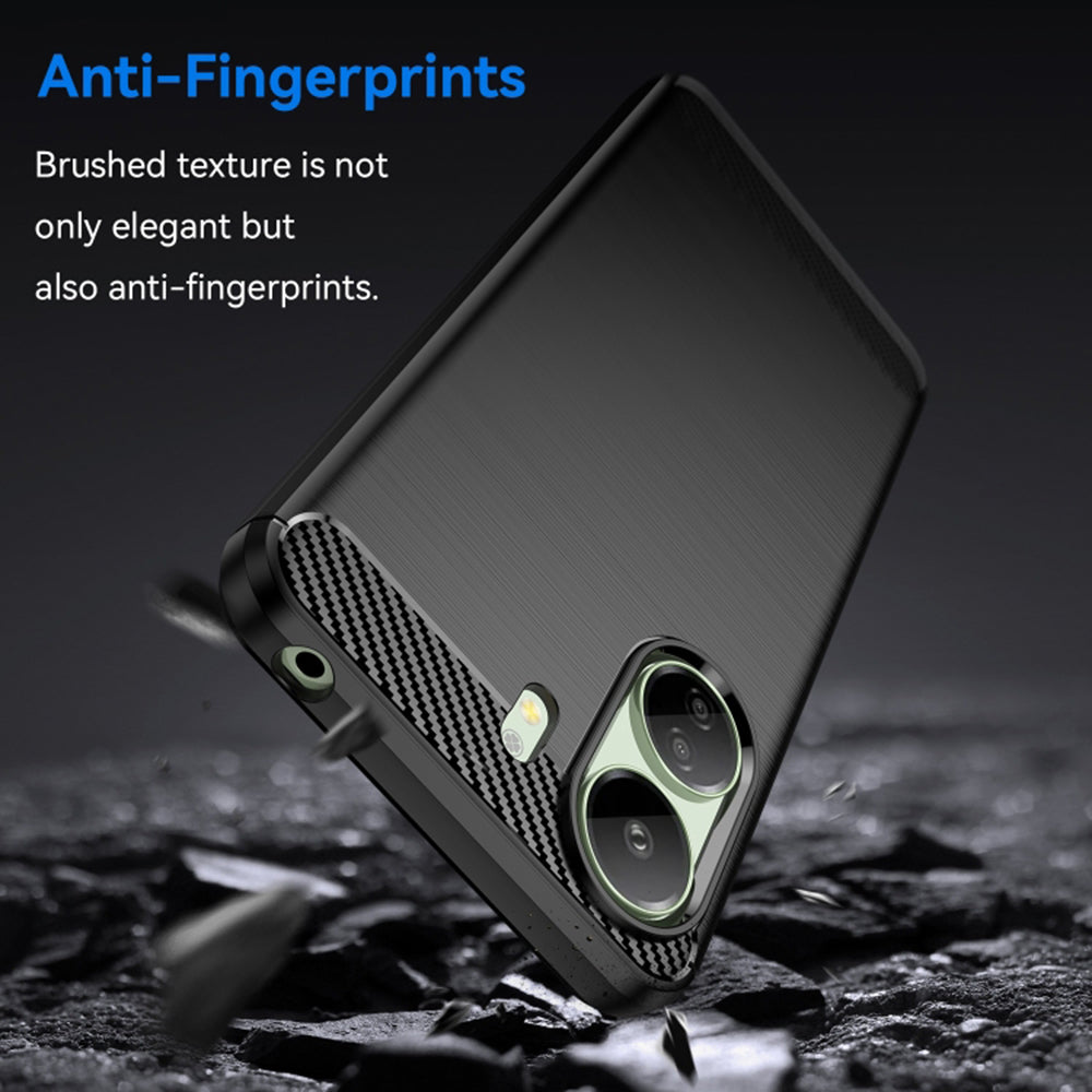 Funda con Protección para Cámara para Xiaomi Poco C65 / Redmi 13C, Techsuit, Carbono, Negra