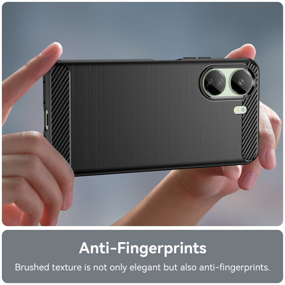 Funda con Protección para Cámara para Xiaomi Poco C65 / Redmi 13C, Techsuit, Carbono, Negra