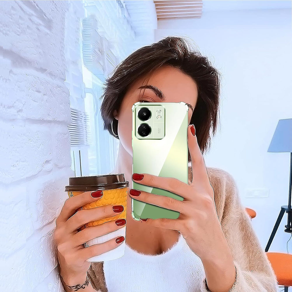 Funda con Protección para Cámara para Xiaomi Poco C65 / Redmi 13C, Techsuit, Transparente a Prueba de Golpes