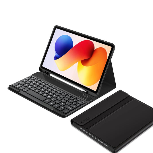 Funda con teclado para Xiaomi Poco Pad M1 / Redmi Pad 2 Pro, Tech-Protect, SC PEN, Negra