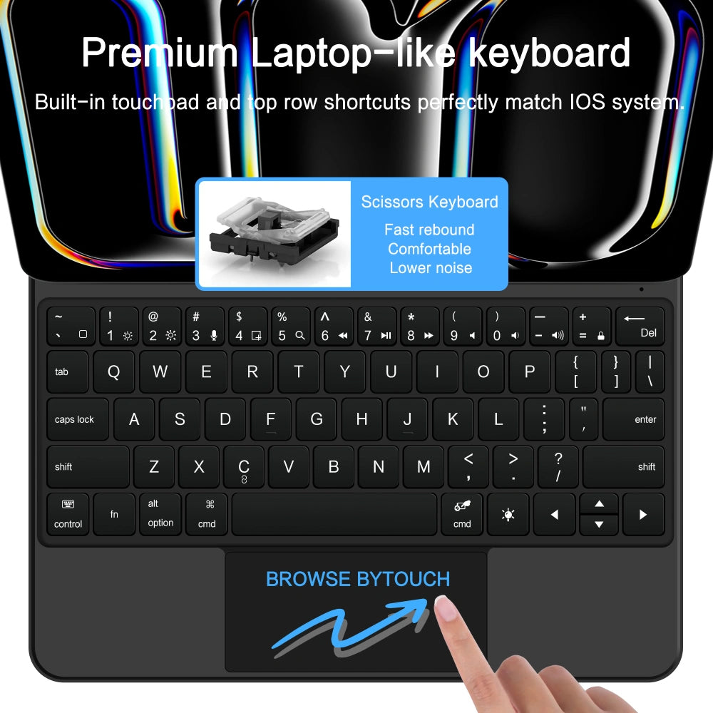 Funda con Teclado para Apple iPad Pro 13 (2025) / (2024), Tech-Protect, SmartCase Magnética, Negra