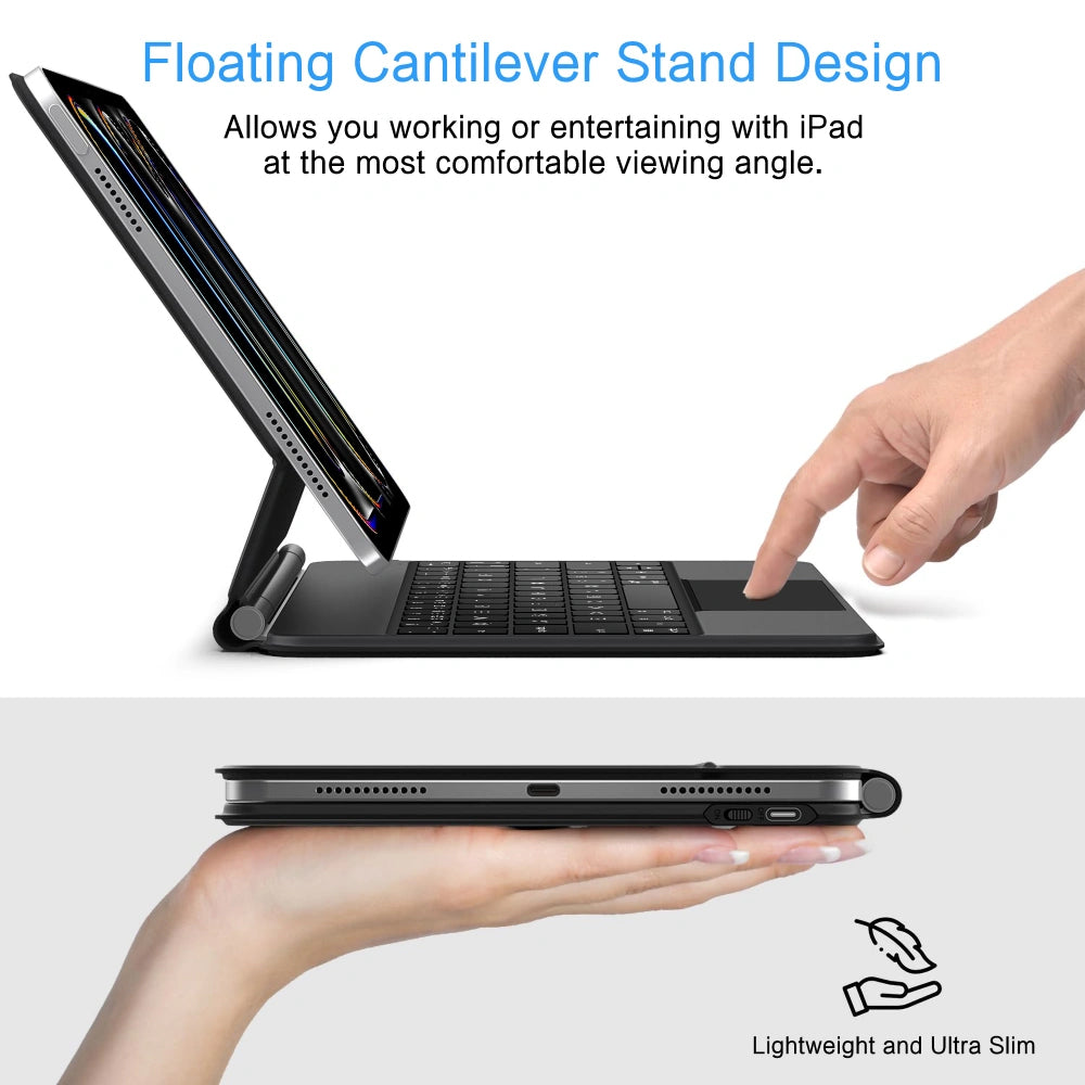 Funda con Teclado para Apple iPad Pro 13 (2025) / (2024), Tech-Protect, SmartCase Magnética, Negra