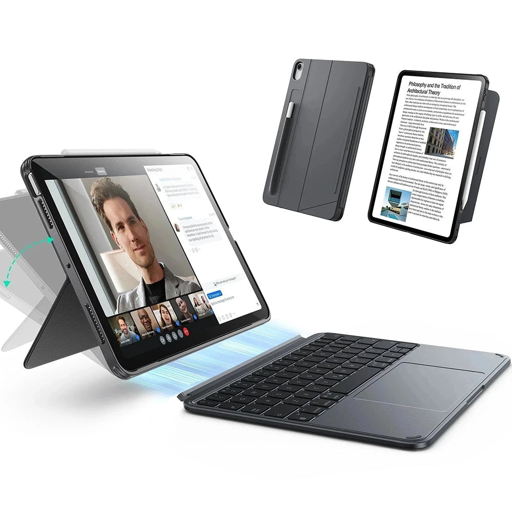 Funda con Teclado para Apple iPad Air 13 (2025) / Air 13 (2024), ESR, Shift, Gris