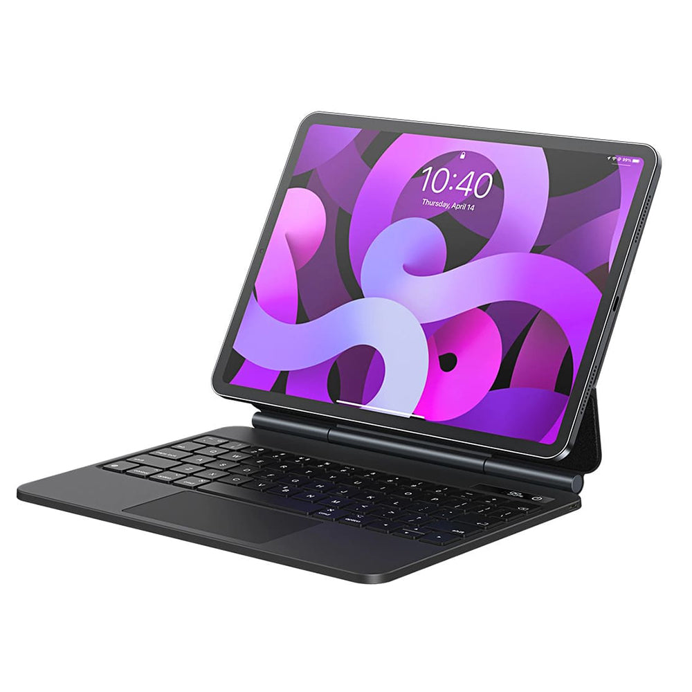 Funda con Teclado para Apple iPad Air (2022) / Air (2020) / Pro 11 (2018), Baseus, Brilliance with Digital Display, Gris