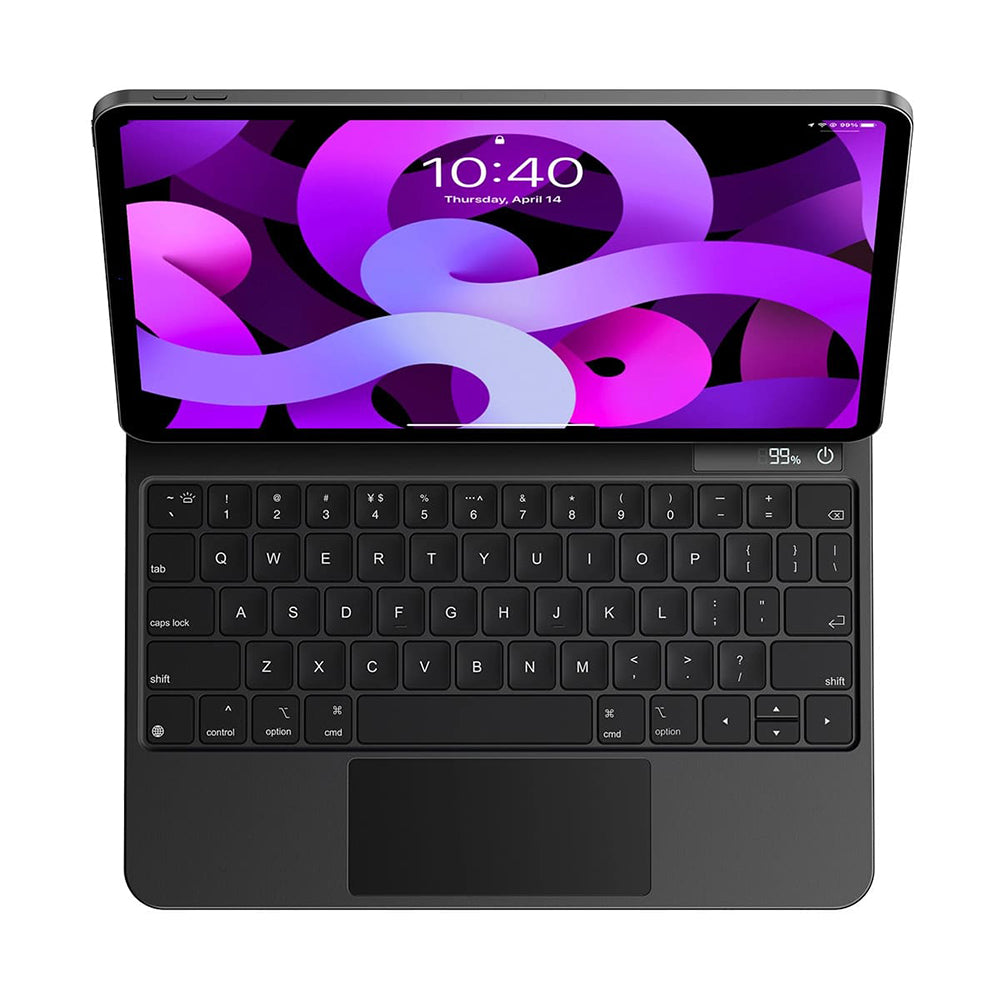 Funda con Teclado para Apple iPad Air (2022) / Air (2020) / Pro 11 (2018), Baseus, Brilliance with Digital Display, Gris