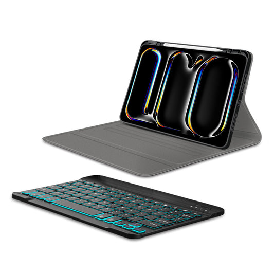Funda con Teclado para Apple iPad Pro 11 (2024), Techsuit, CozyTab, Negra