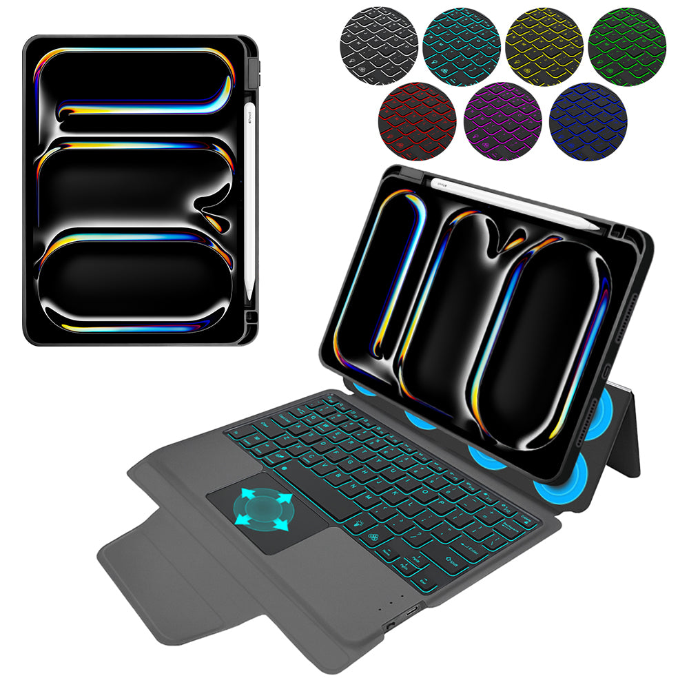 Funda con Teclado para Apple iPad Pro 11 (2024), Techsuit, KeyTab Pro, Negra