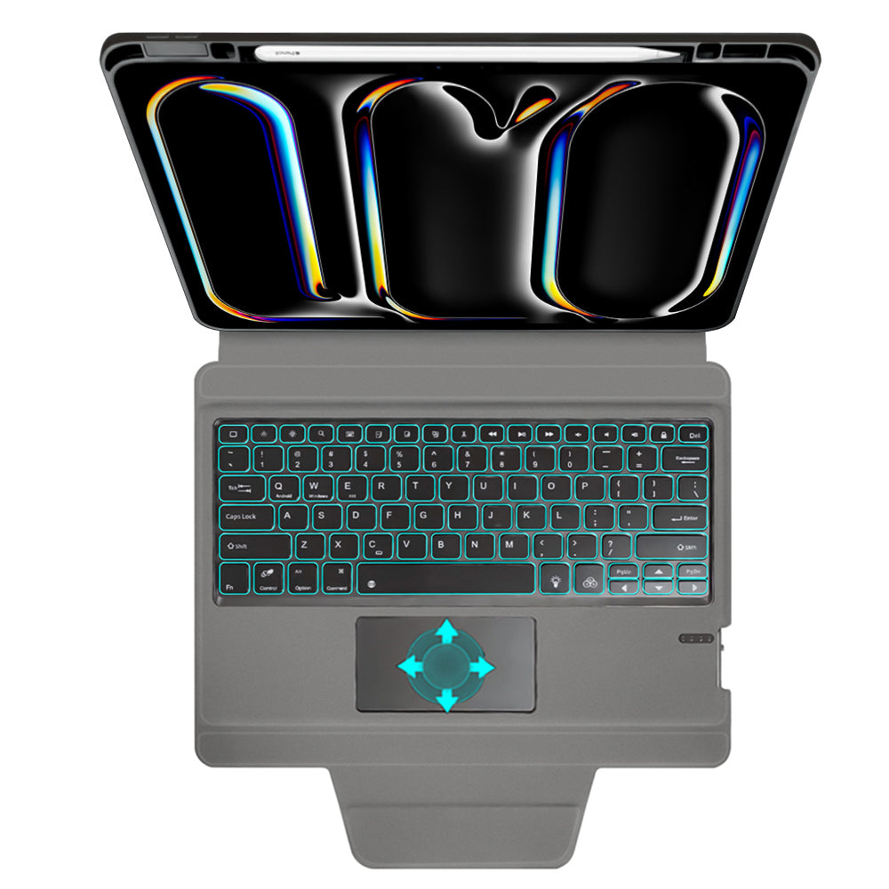Funda con Teclado para Apple iPad Pro 13 (2024), Techsuit, KeyTab Pro, Negra