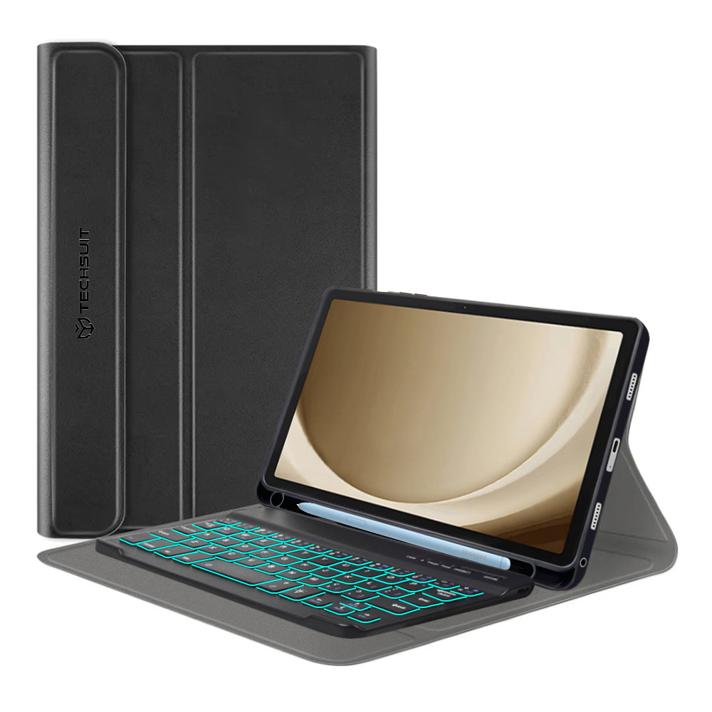 Funda con Teclado para Samsung Galaxy Tab A9+, Techsuit, CozyTab, Negra