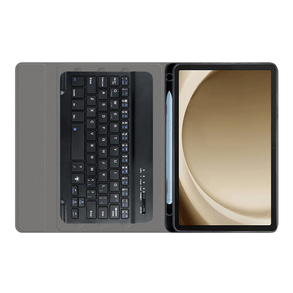 Funda con Teclado para Samsung Galaxy Tab A9+, Techsuit, CozyTab, Negra