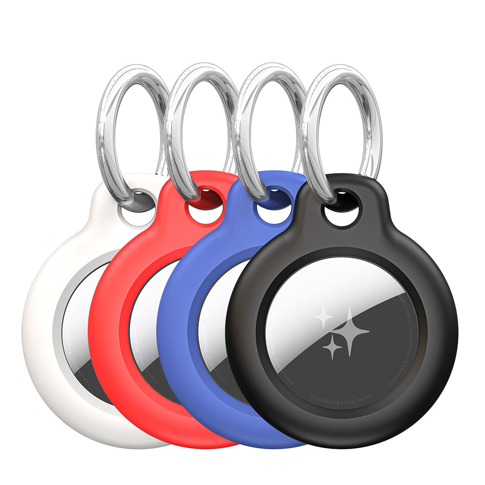 Funda DUX DUCIS Secure para Apple AirTag, Set de 4 piezas, Negra / Blanca / Azul / Roja