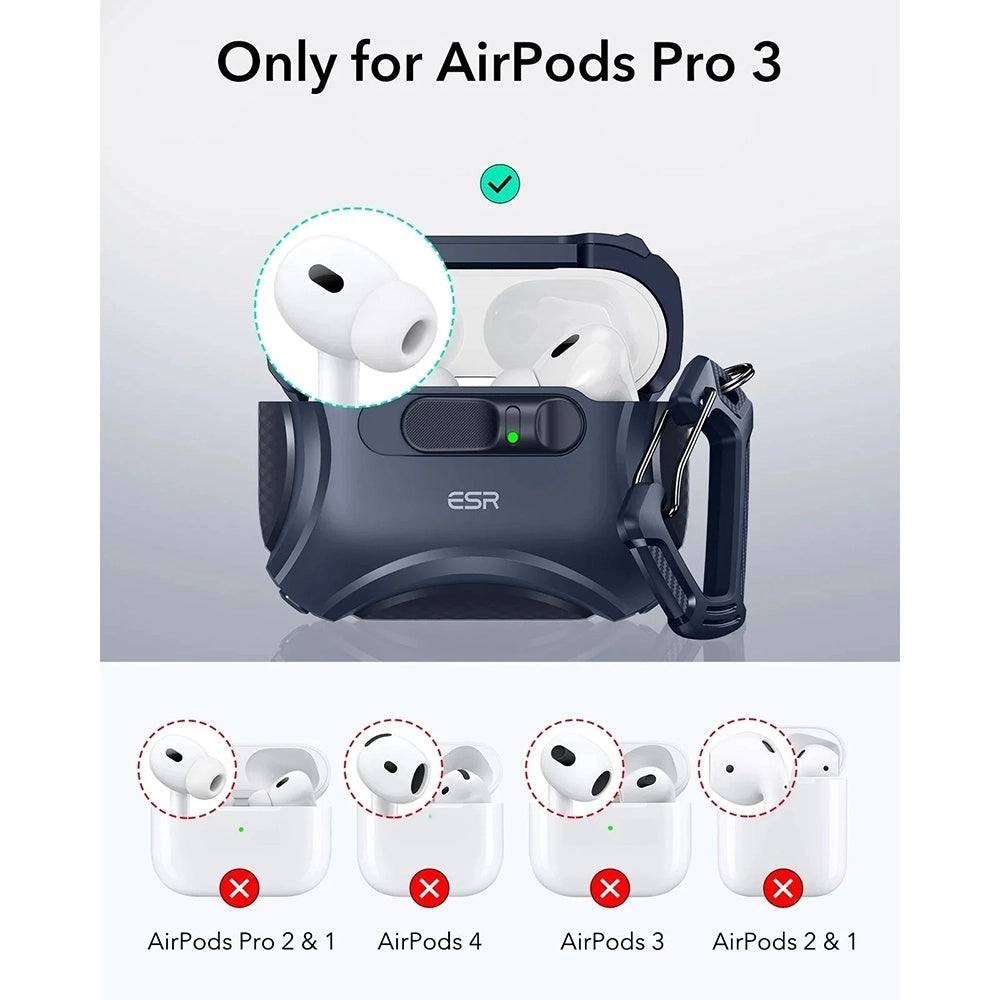 Funda ESR Cyber FlickLock para Apple AirPods Pro 3, Azul