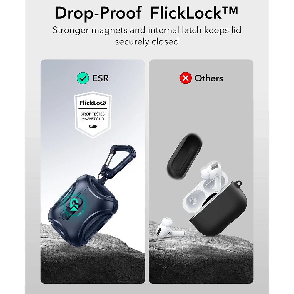 Funda ESR Cyber FlickLock para Apple AirPods Pro 3, Azul