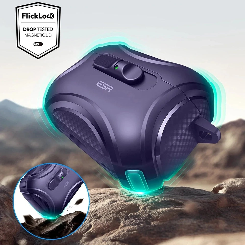 Funda ESR Cyber FlickLock para Apple AirPods Pro 3, Morado