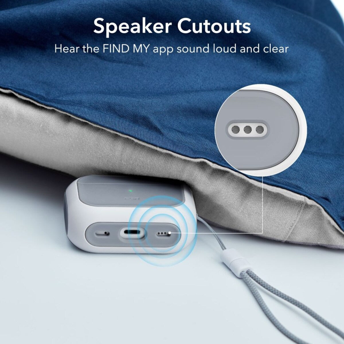 Funda ESR Orbit Hybrid para Apple Airpods Pro 3, Blanca