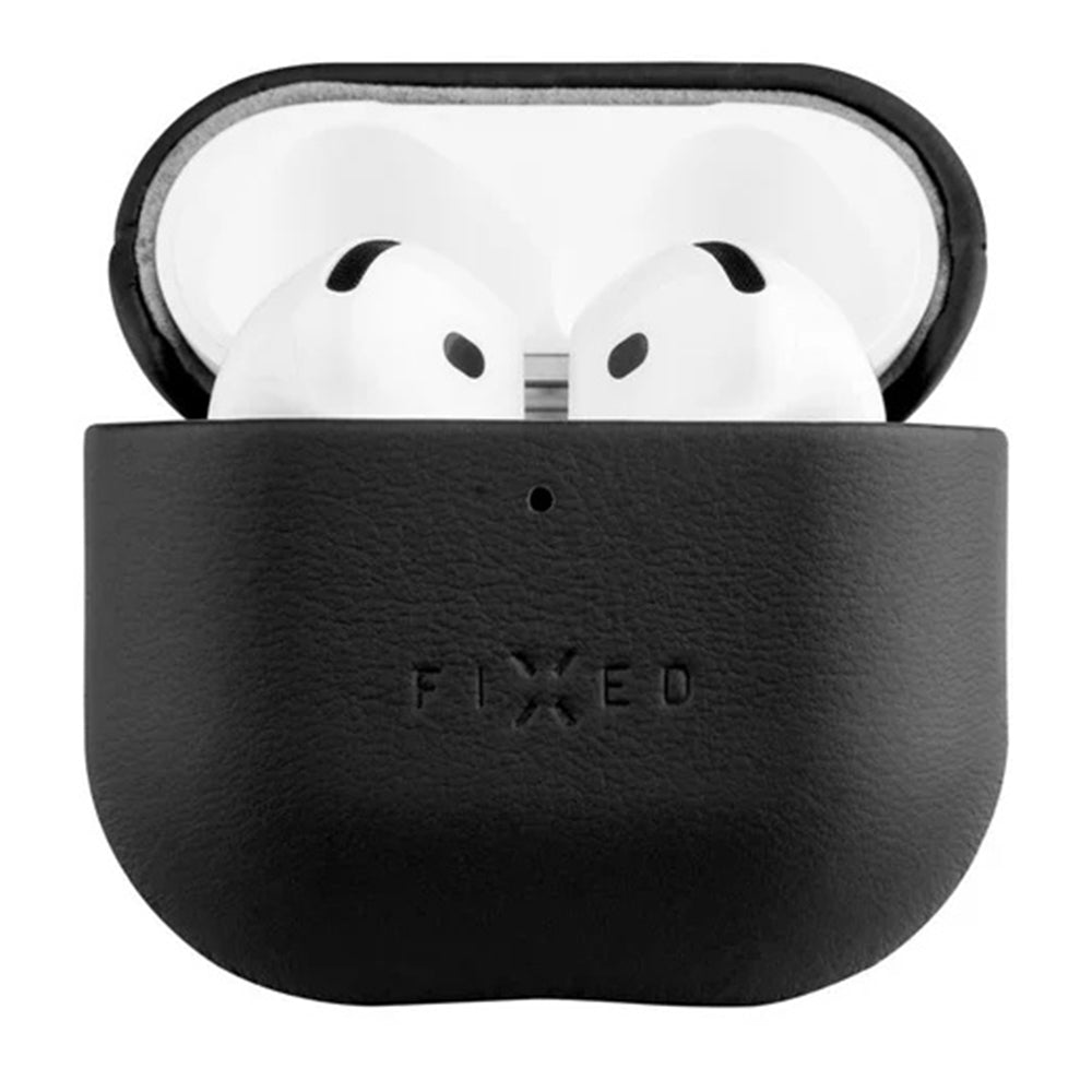 Funda Fixed PodsLeather para Apple AirPods 4, Negra