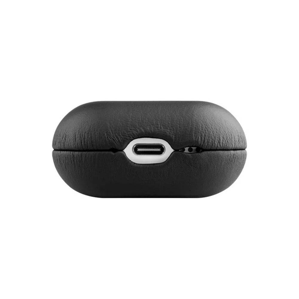 Funda Fixed PodsLeather para Apple AirPods 4, Negra
