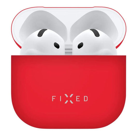 Funda Fixed Silky para Apple AirPods 4, Roja