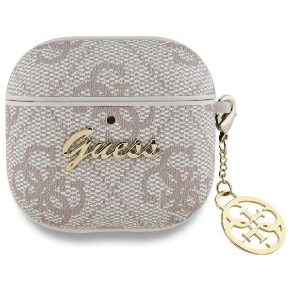 Funda Guess 4G Charm para Apple AirPods 4, Rosa