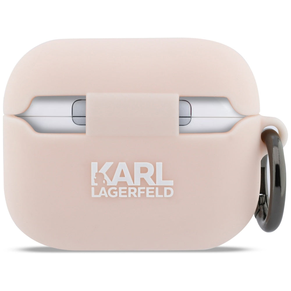 Funda Karl Lagerfeld Silicone Choupette's Head 3D para Apple AirPods Pro 3, Rosa