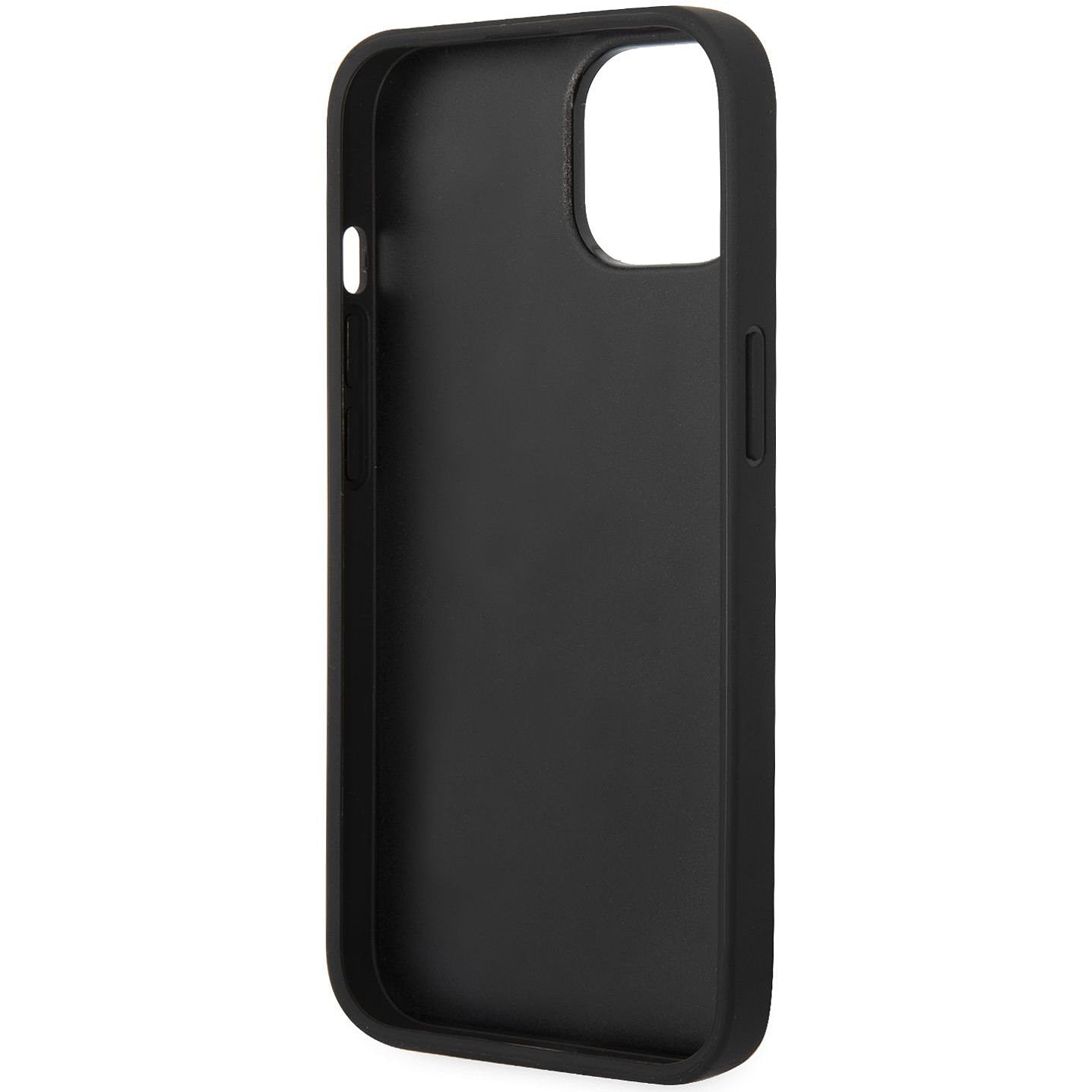 Funda para Apple iPhone 14 Plus, Karl Lagerfeld, Saffiano Monogram Metal Logo, Negra